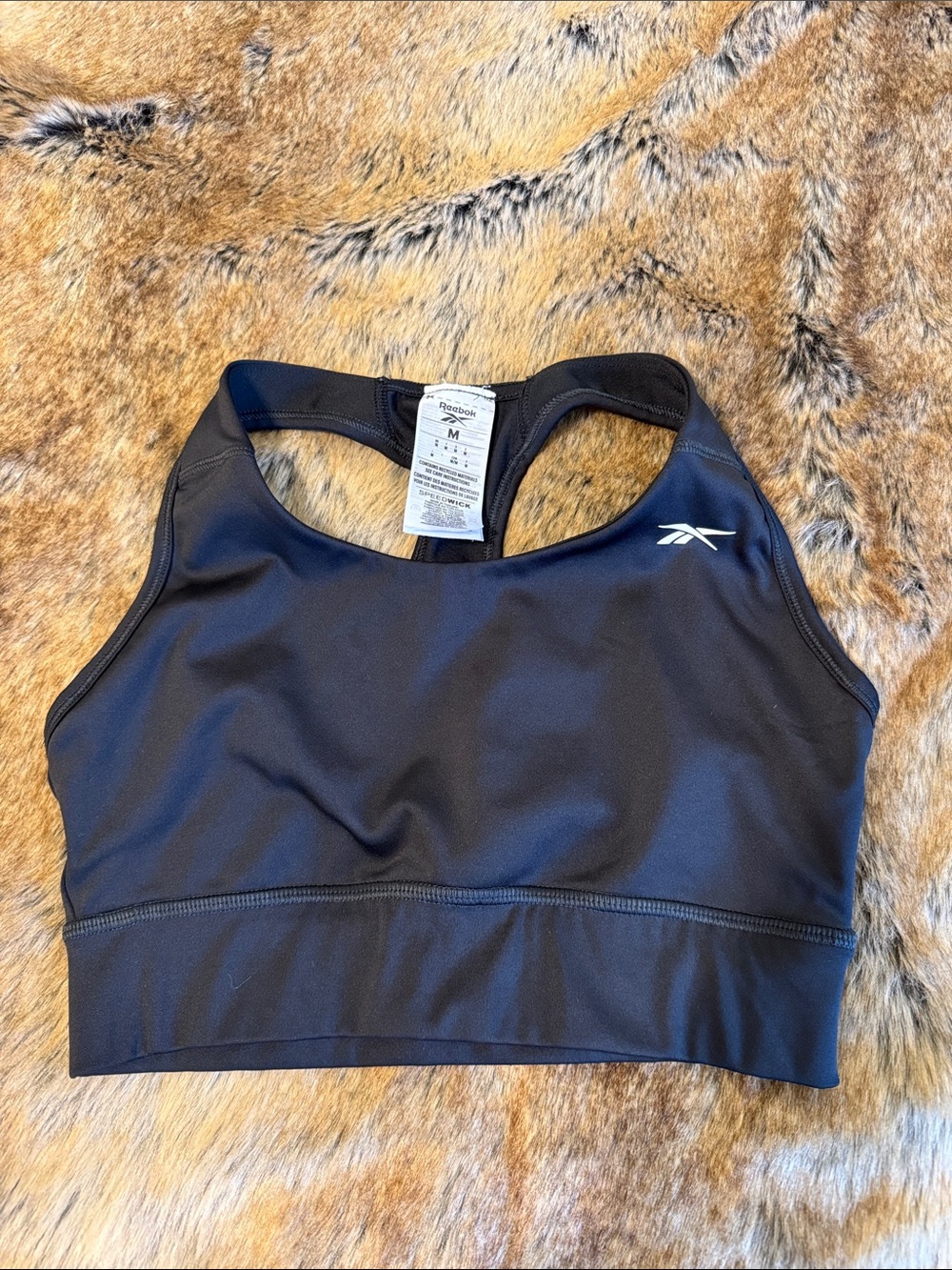 Reebok Black Racerback High-Impact Sports Bra